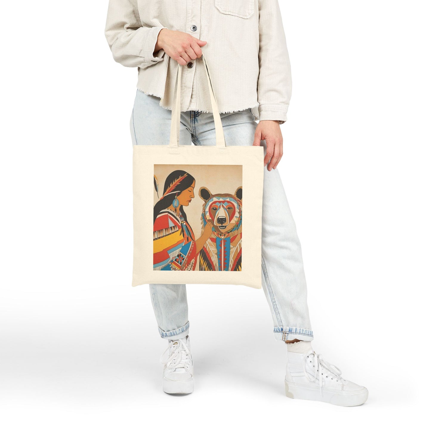 GMS Bear Canvas Tote Bag - Eco-Friendly