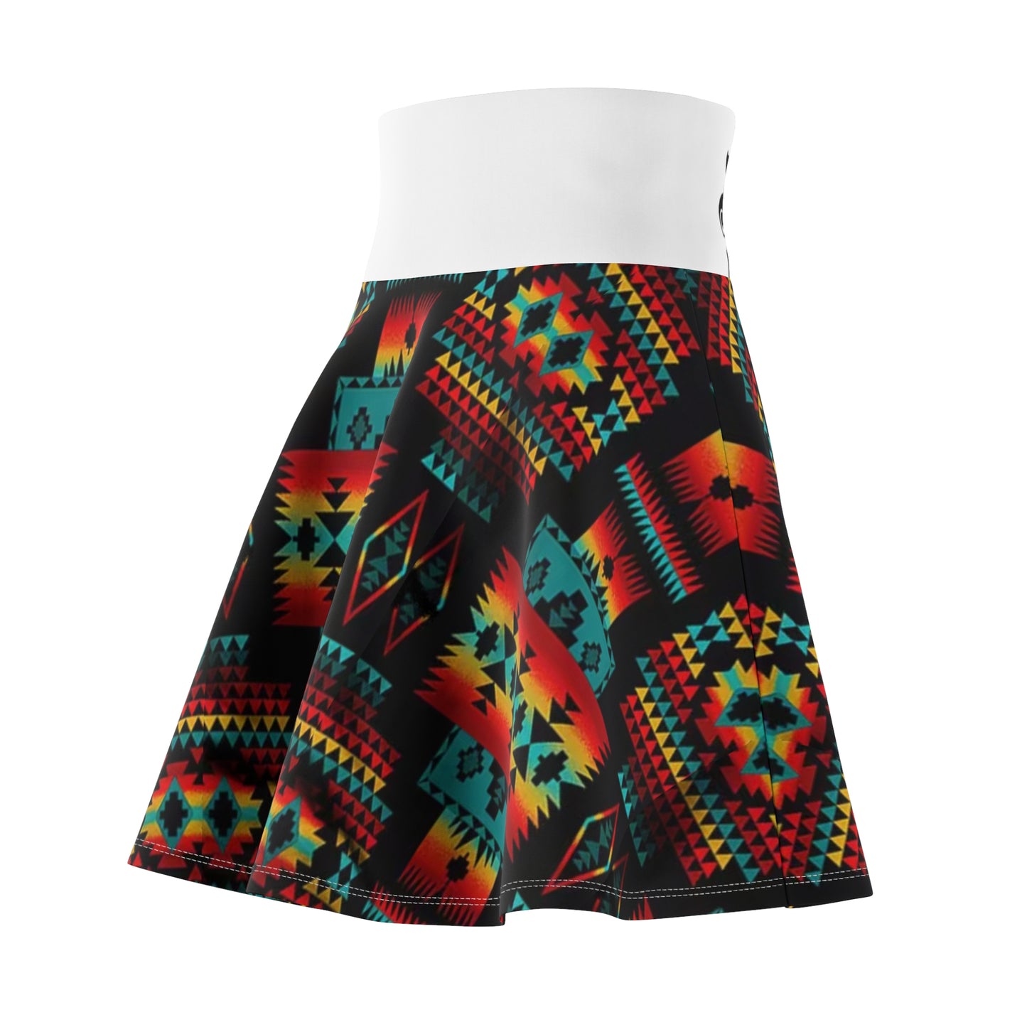 Tribal Print Skater Skirt