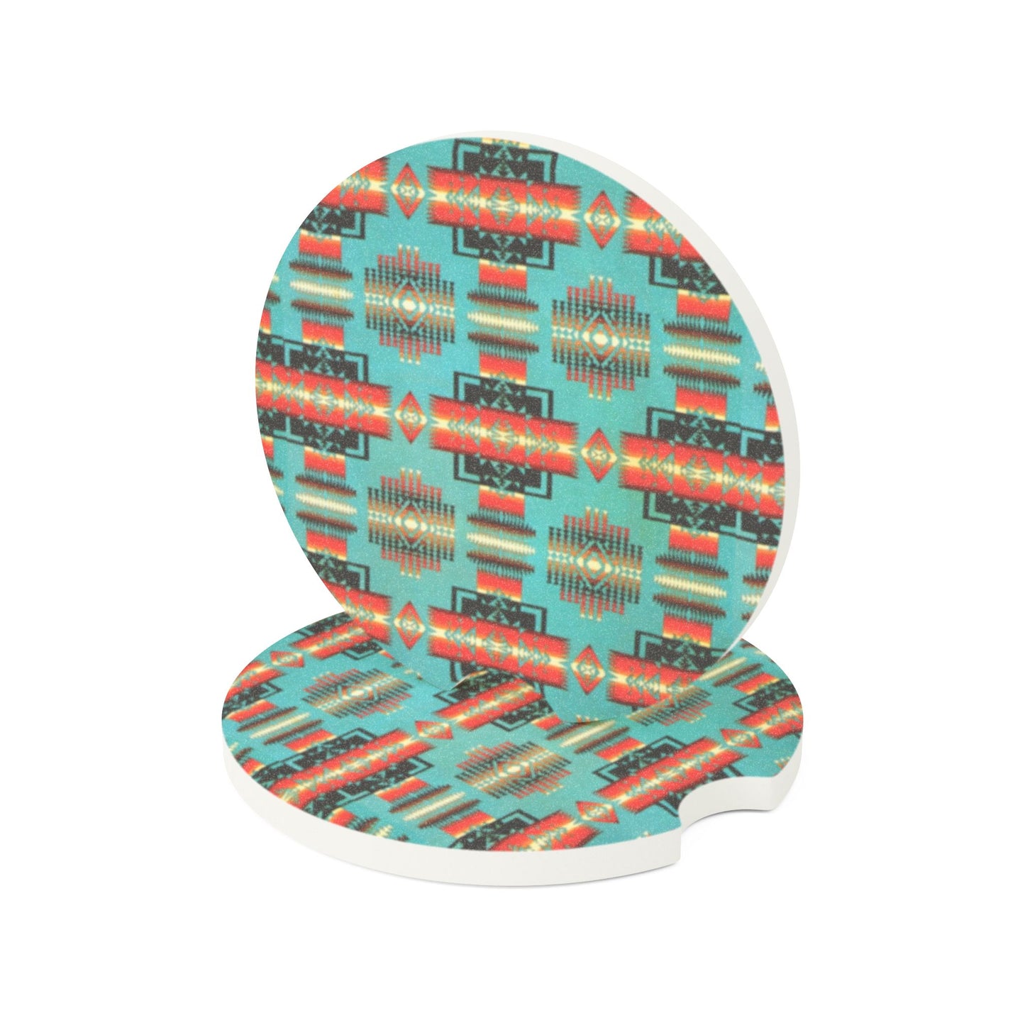 Tribal Print Soapstone Car Coaster