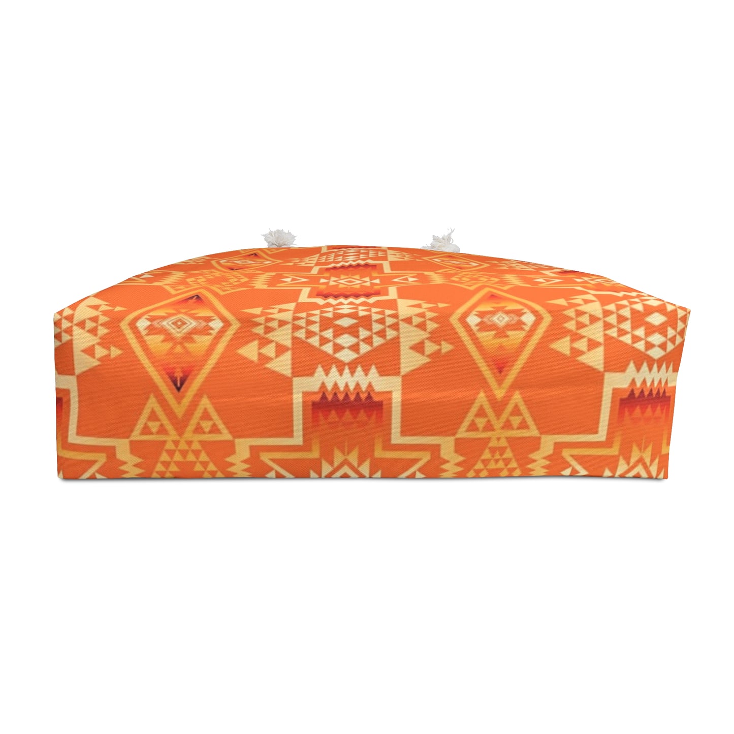 Southwest Aztec Weekender Bag — Orange Geometric Travel Tote