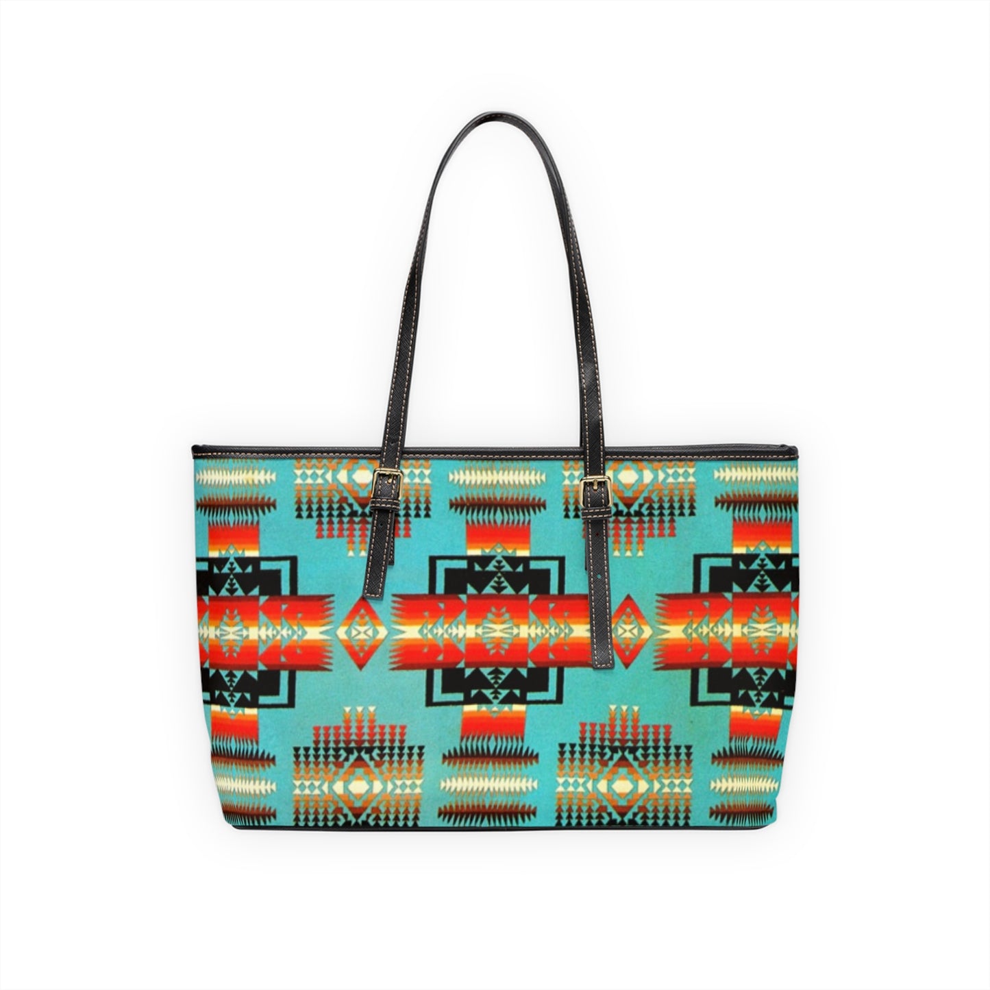 Native Print PU Leather Shoulder Bag
