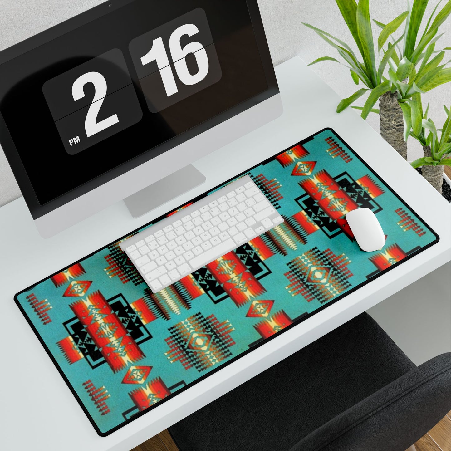 Tribal print desk mat