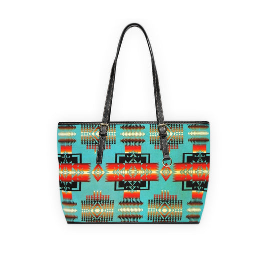 Native Print PU Leather Shoulder Bag