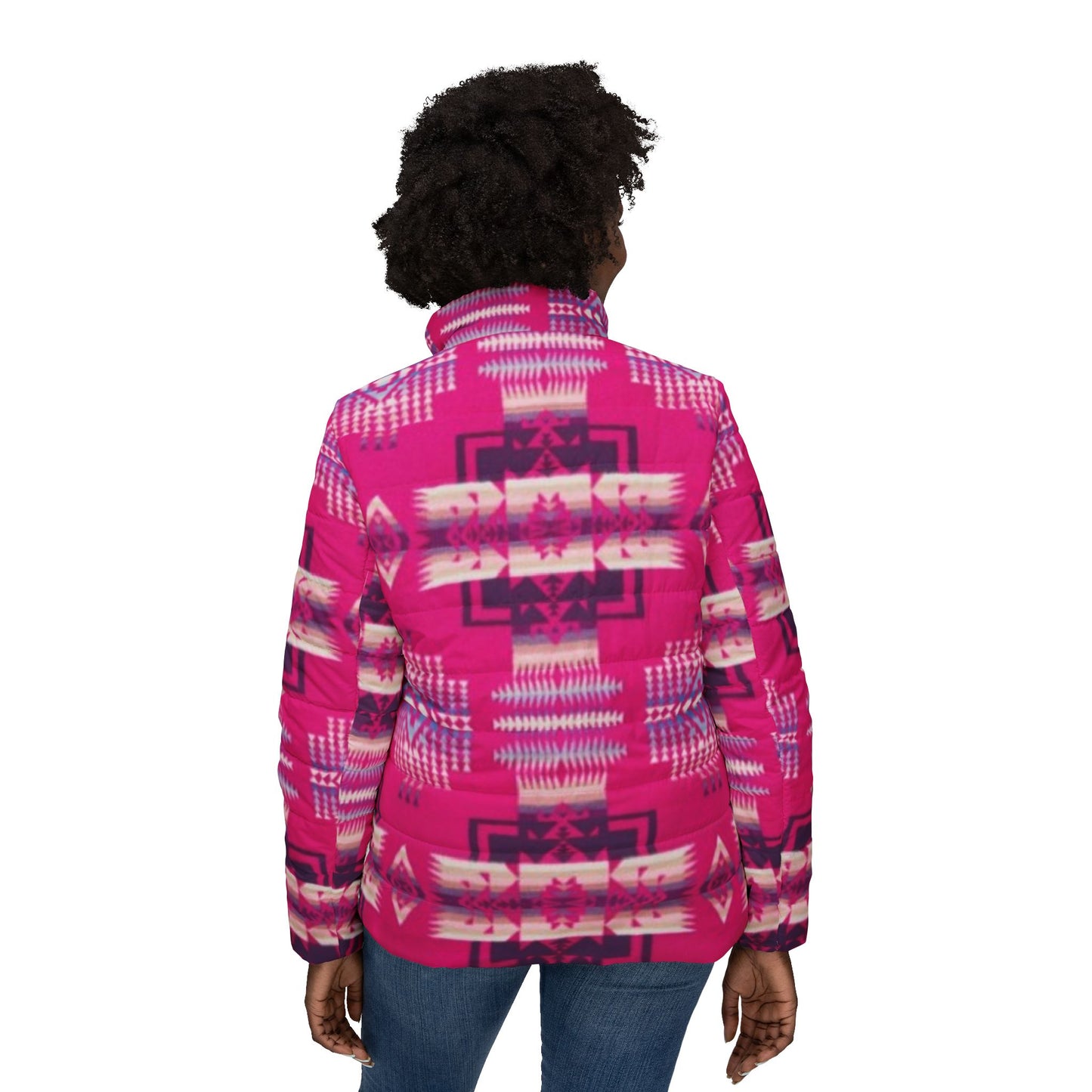 Tribal Print Women’s Puffer Jacket