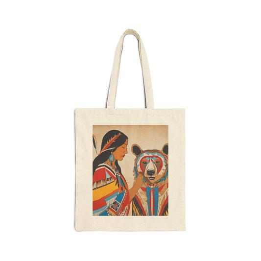 GMS Bear Canvas Tote Bag - Eco-Friendly