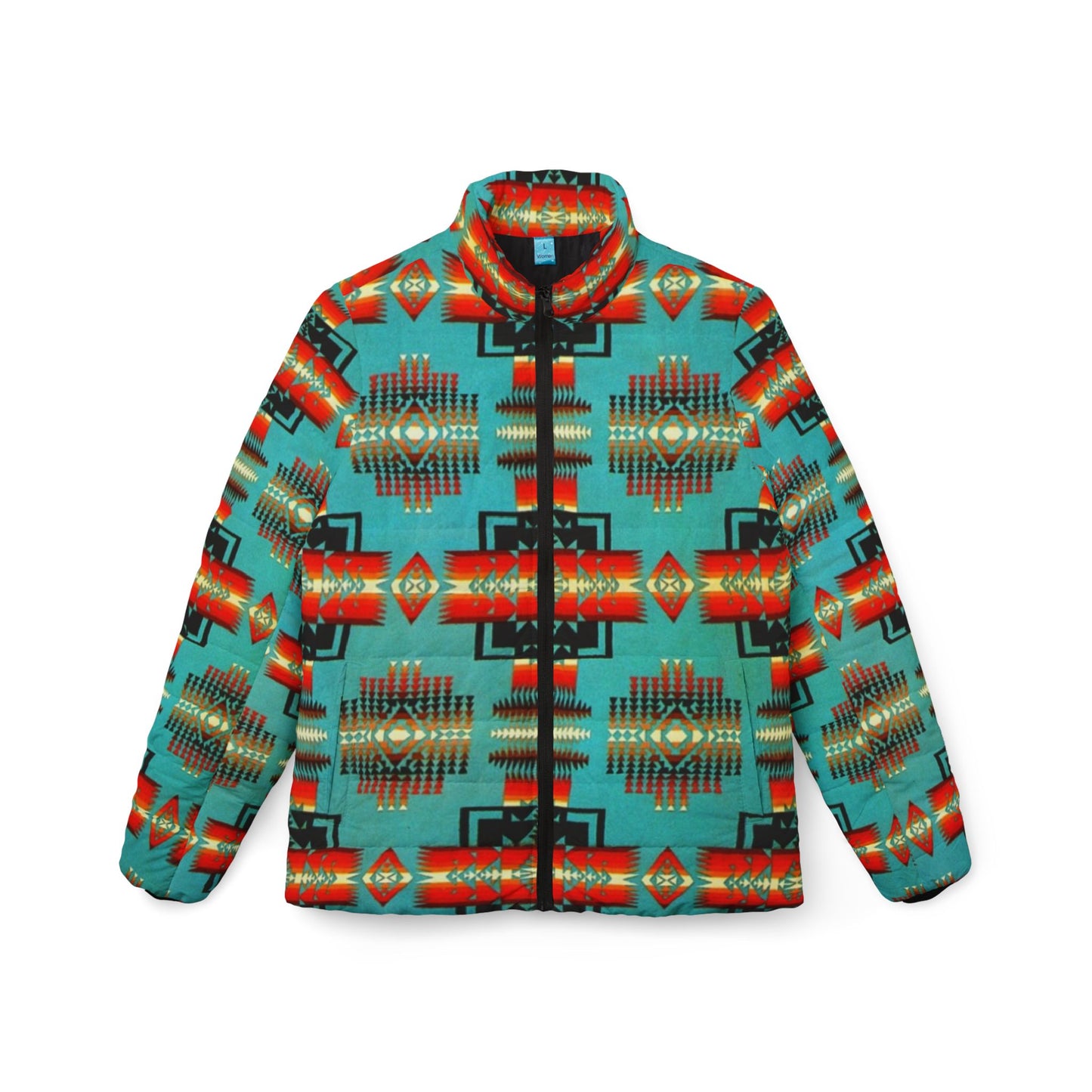Tribal Print Women’s Puffer Jacket