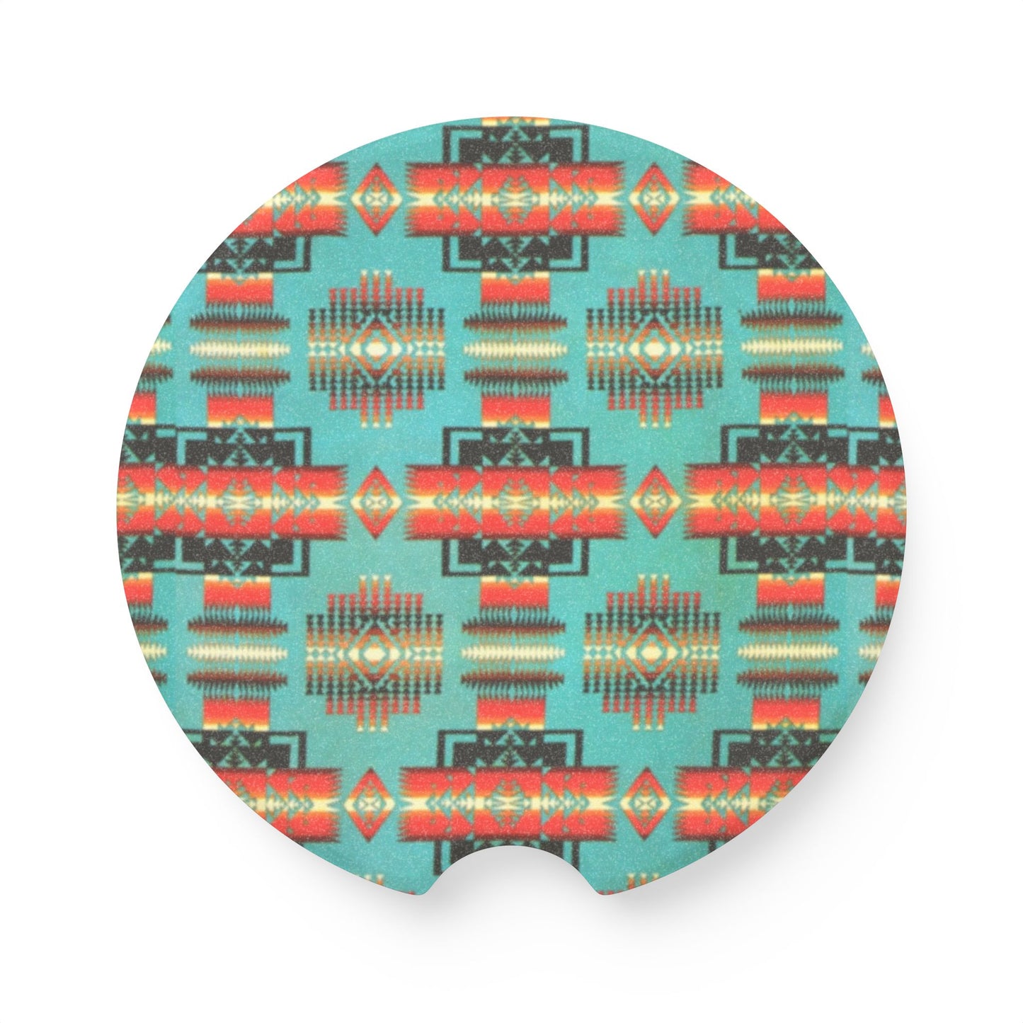 Tribal Print Soapstone Car Coaster