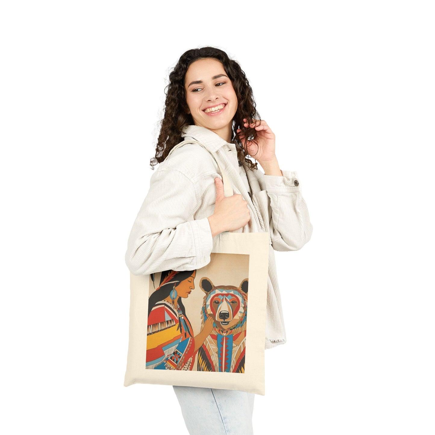 GMS Bear Canvas Tote Bag - Eco-Friendly