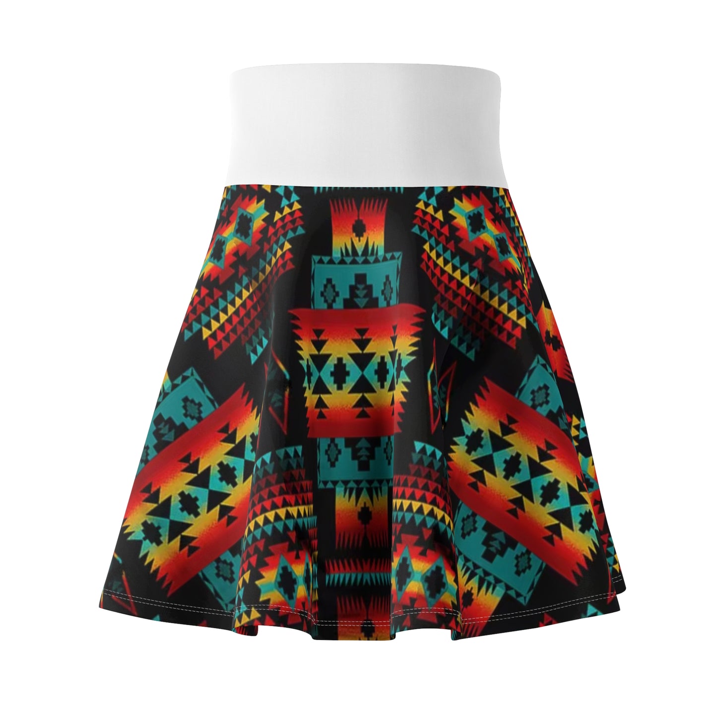 Tribal Print Skater Skirt