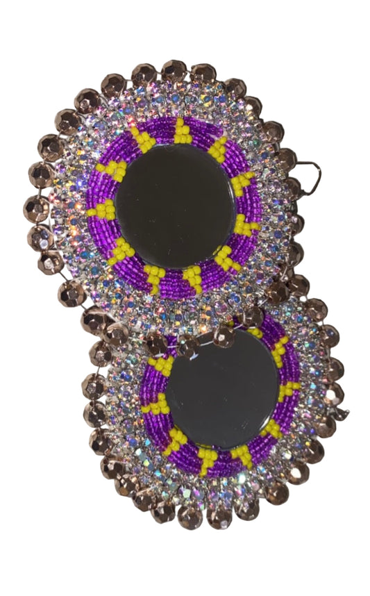 Mirrored beaded earrings